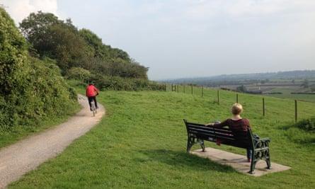 One of the excellent viewpoints on the Strawberry Line.