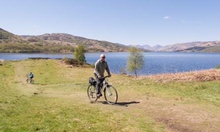Cycling by Loch Katrine.