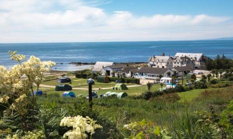 Seal Shore campsite, Kildonan, Isle of Arran.