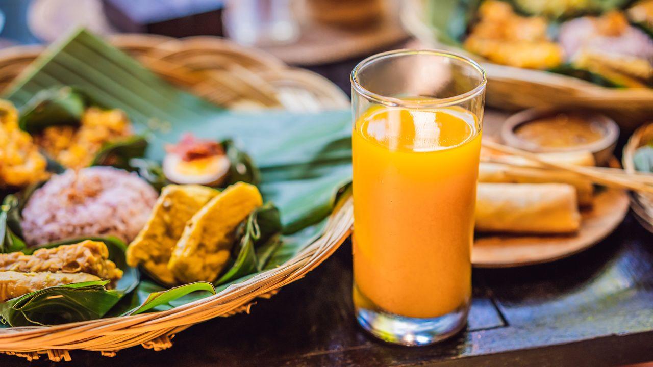 Jamu is a concentrated herbal drink made with ginger and turmeric.