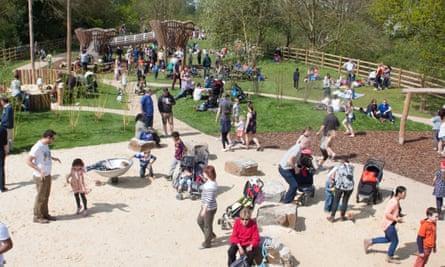 The adventure play area at Dinton Pastures